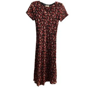 Expressions, Scoop Neckline, Short Sleeves, Ditsy, Floral Dress, Multi, Size 6